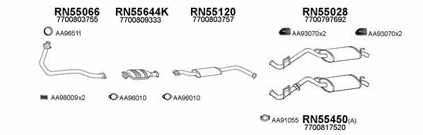  550476 Exhaust system 550476
