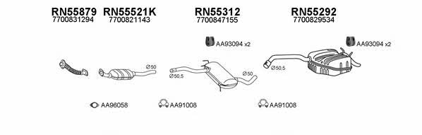  550483 Exhaust system 550483