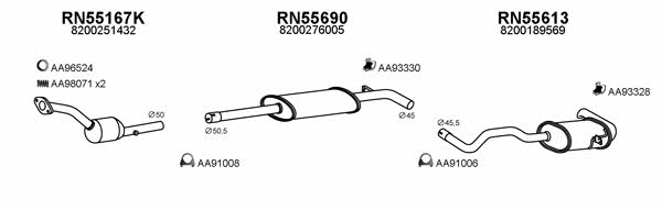  550498 Exhaust system 550498