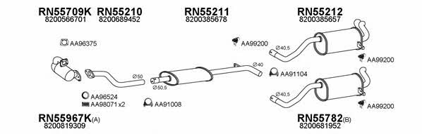  550508 Exhaust system 550508