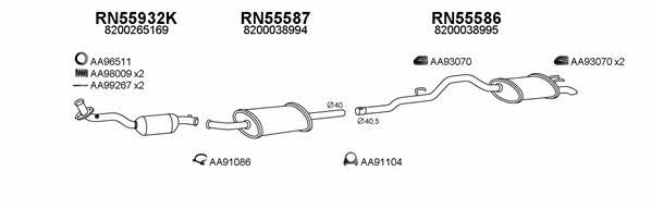  550525 Exhaust system 550525