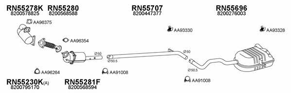  550537 Exhaust system 550537