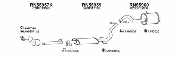  550553 Exhaust system 550553