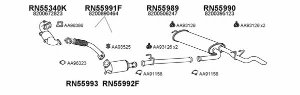  550571 Exhaust system 550571