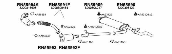  550576 Exhaust system 550576
