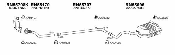  550577 Exhaust system 550577
