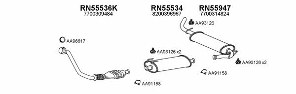  550579 Exhaust system 550579