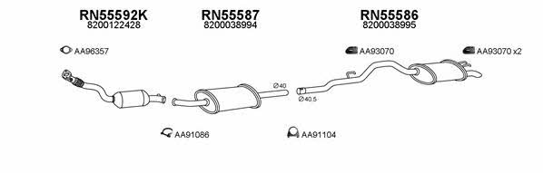  550587 Exhaust system 550587