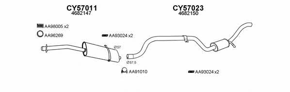  570012 Exhaust system 570012