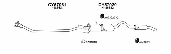  570021 Exhaust system 570021