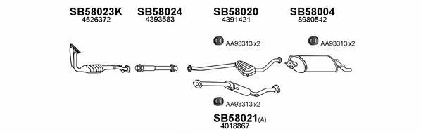  580002 Exhaust system 580002