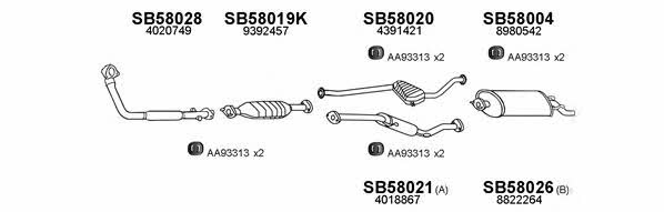  580005 Exhaust system 580005