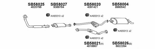  580006 Exhaust system 580006