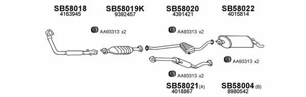  580009 Exhaust system 580009