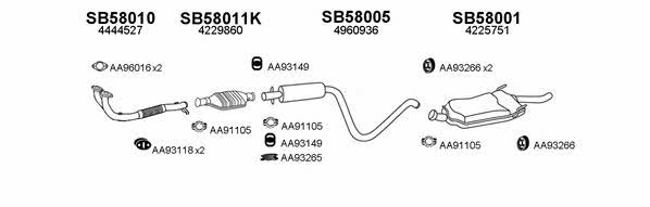  580012 Exhaust system 580012