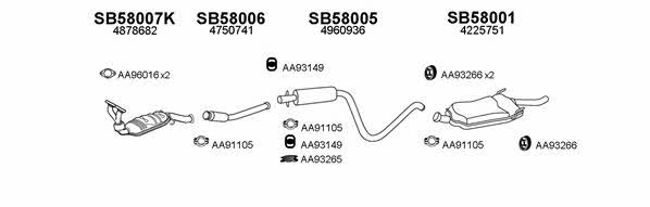  580014 Exhaust system 580014