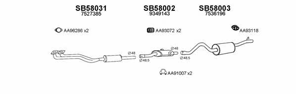  580017 Exhaust system 580017