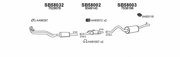 580019 Exhaust system 580019