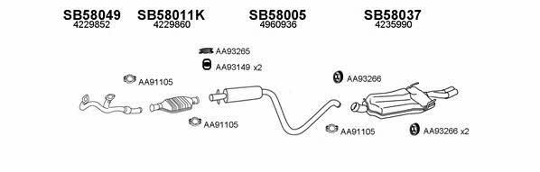  580022 Exhaust system 580022