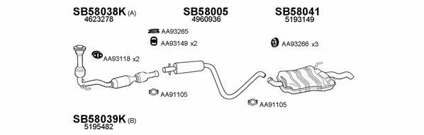  580026 Exhaust system 580026