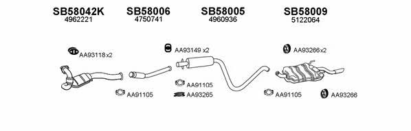  580027 Exhaust system 580027