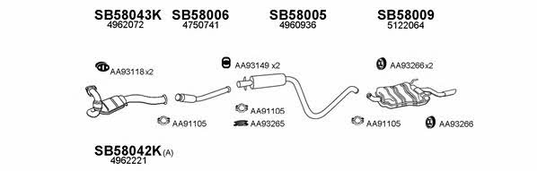  580028 Exhaust system 580028