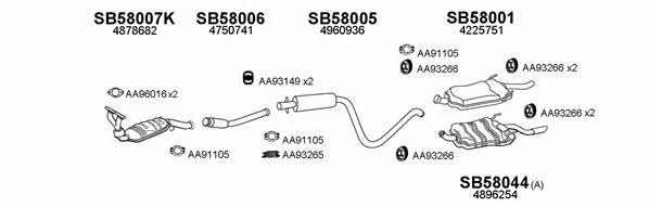  580029 Exhaust system 580029
