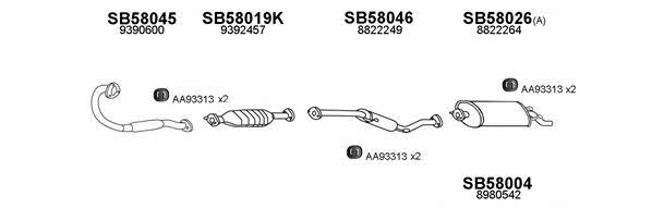  580031 Exhaust system 580031