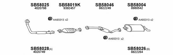  580032 Exhaust system 580032