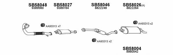  580034 Exhaust system 580034