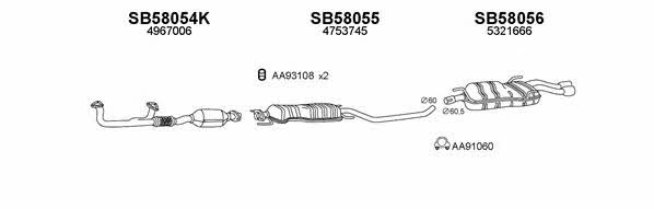  580037 Exhaust system 580037