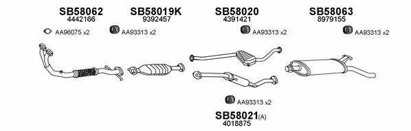  580044 Exhaust system 580044