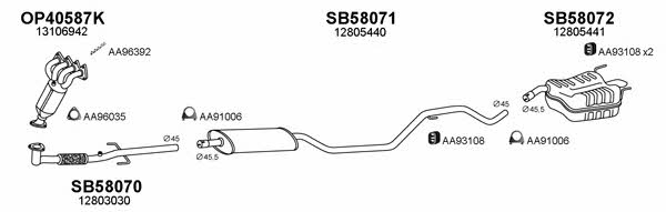  580048 Exhaust system 580048