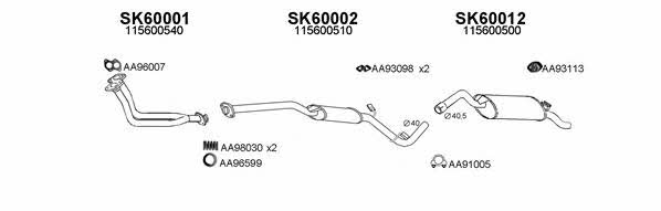  600007 Exhaust system 600007