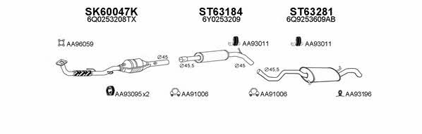  600034 Exhaust system 600034