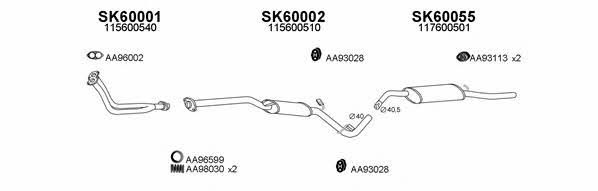 Veneporte 600043 Exhaust system 600043