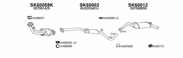  600044 Exhaust system 600044