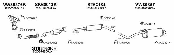  600047 Exhaust system 600047