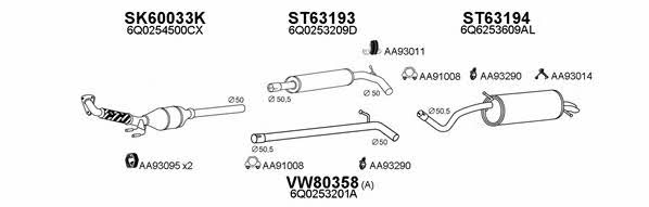  600054 Exhaust system 600054