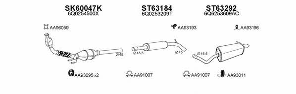 600067 Exhaust system 600067
