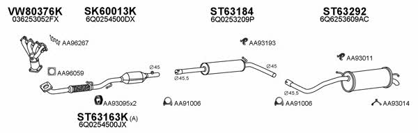  600091 Exhaust system 600091