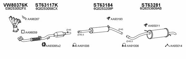  600092 Exhaust system 600092