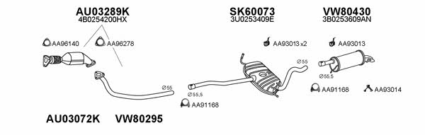  600099 Exhaust system 600099