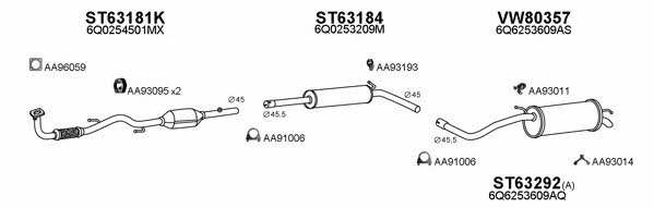  600103 Exhaust system 600103