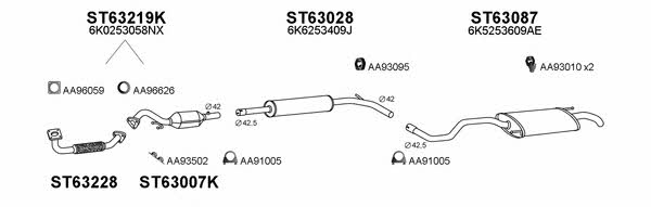  630016 Exhaust system 630016