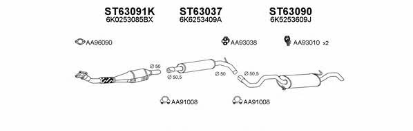  630025 Exhaust system 630025