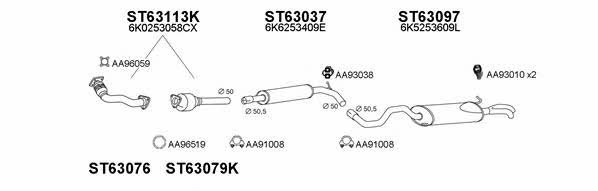  630034 Exhaust system 630034