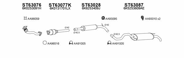  630036 Exhaust system 630036