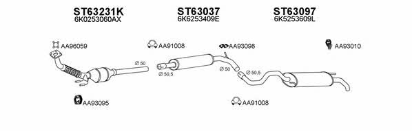  630038 Exhaust system 630038