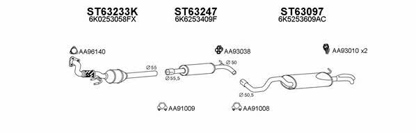  630044 Exhaust system 630044